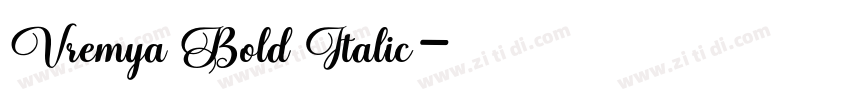 Vremya Bold Italic字体转换